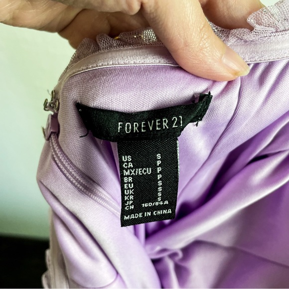 -`♡´- Free! Forever 21 Ruched Glitter Bodycon Sweetheart Strapless Dress Size S - Picture 8 of 12